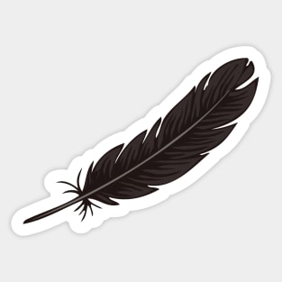 Black Bird Feathers Sticker